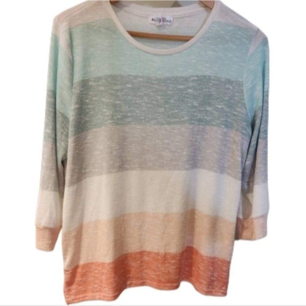 Northern Reflections Large Multicolor Pastels Lightweight‎ Summer Top